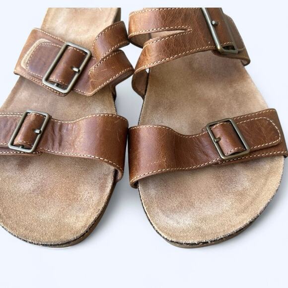 Dansko Rosie Double Strap Slide Comfort Sandals Brown Leather Women's size 39 - Picture 5 of 8